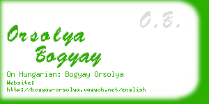 orsolya bogyay business card